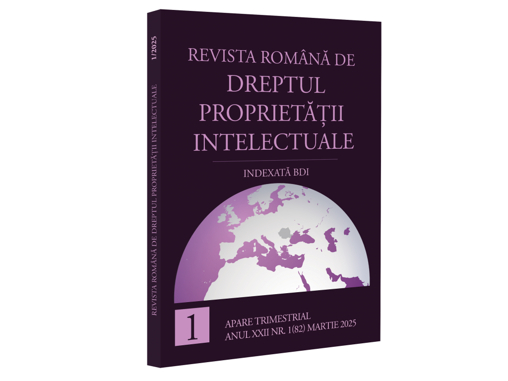 					Vizualizare Nr. 1 (2025): Revista Romana de Dreptul Proprietatii Intelectuale nr 1-2025
				
