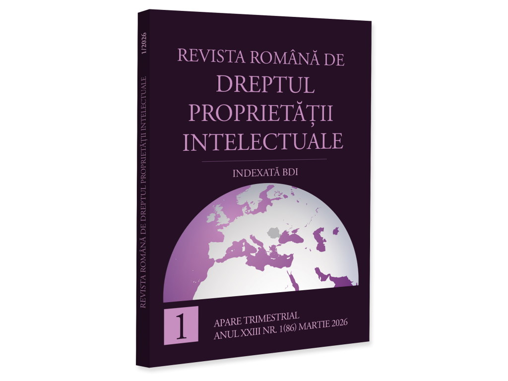 					Vizualizare Nr. 1 (2026): Revista română de dreptul proprietății intelectuale
				